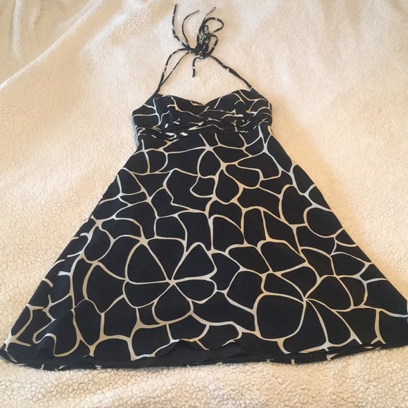 Ann Taylor black and cream printed dress 👗 - Picture 1 of 3